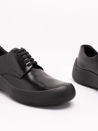 Prada Prada Men Brushed Leather Laced Shoes