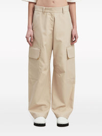 Palm Angels Women Beige Carrot Cargo Pants