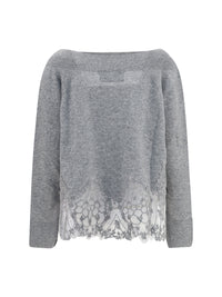Ermanno Scervino Women Boat Neck Lace Sweater