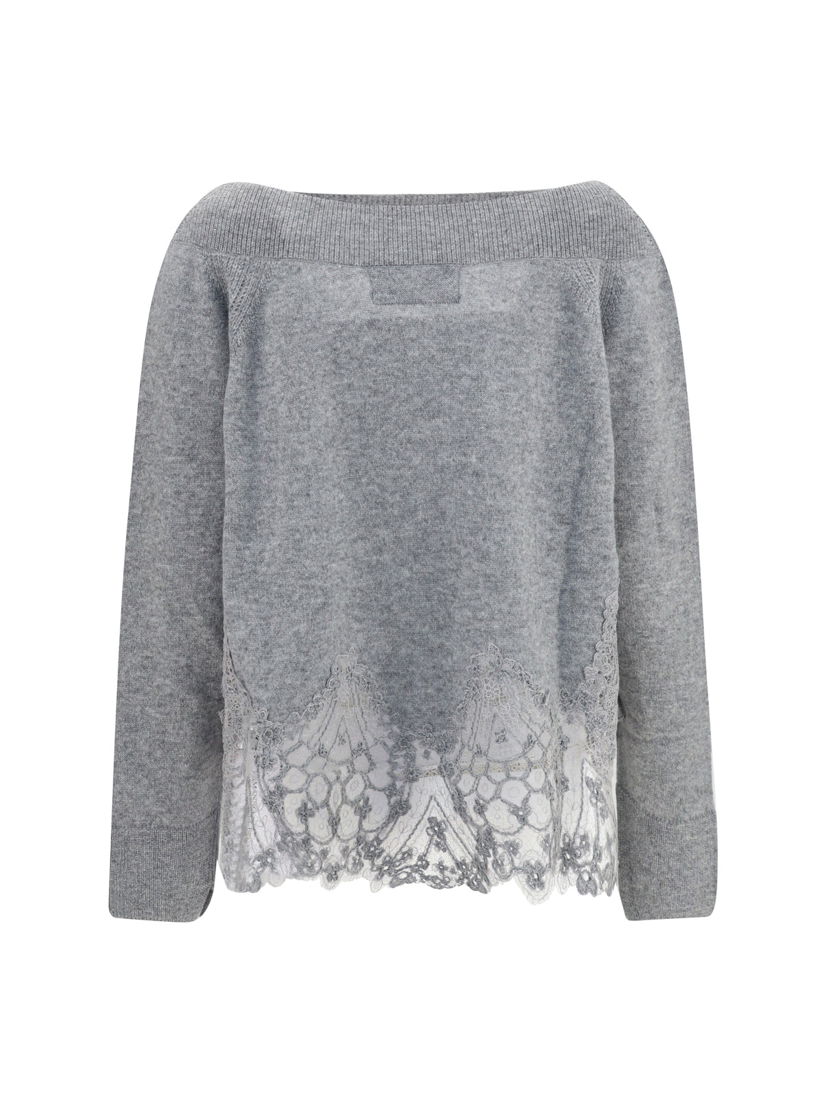 Ermanno Scervino Women Boat Neck Lace Sweater