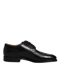Dolce & Gabbana Dolce & Gabbana Black Leather Derby Wingtip Formal Men's Shoes