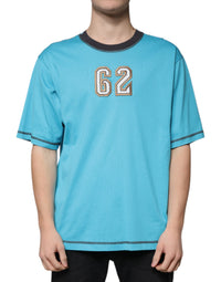 Dolce & Gabbana Blue Logo Crew Neck Short Sleeves Men's T-shirt