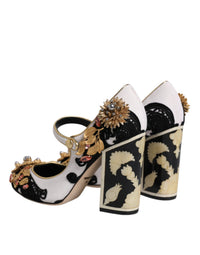 Dolce & Gabbana Multicolor Embellished Heels Pumps Women's Shoes