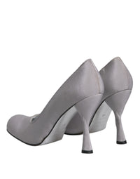 Dolce & Gabbana Gray Suede Leather High Heel Pumps Women's Shoes