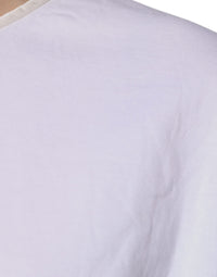 Dolce & Gabbana White Cotton Silk Round Neck Wrap Blouse Women's Top