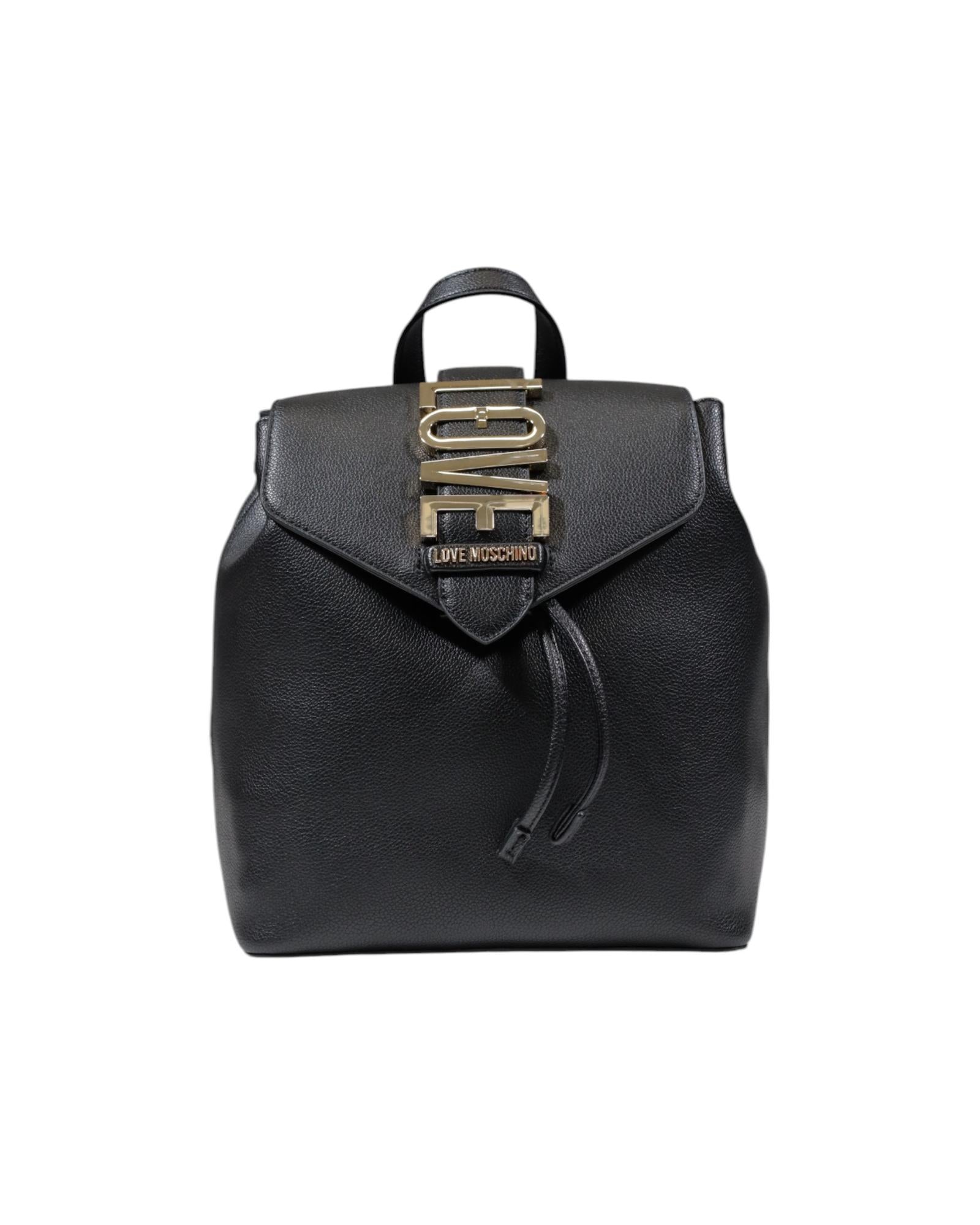 Love Moschino Mini Backpack Drawstring Closure Women Black Bags