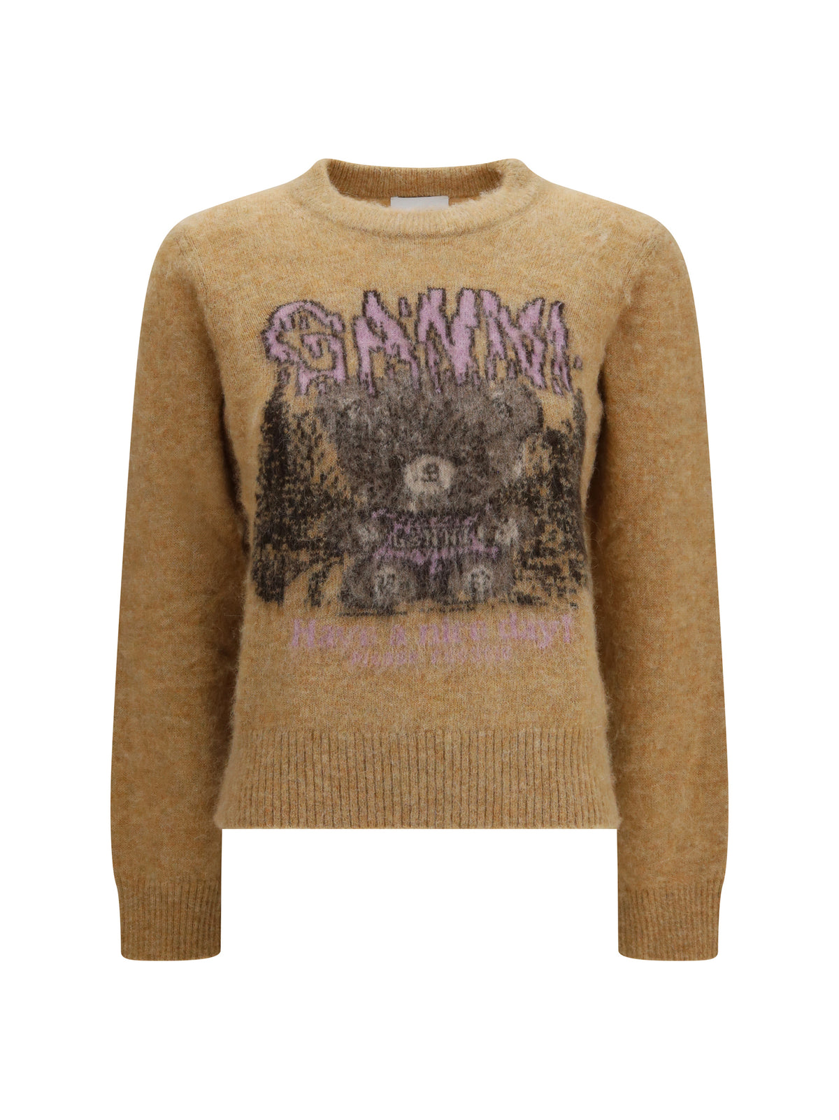 GANNI Ganni Women Teddy Brushed Alpaca Crewneck Sweater
