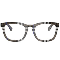 Burberry Eyeglasses Square Full Rim, Check Lichen Frame and Clear Demo Lenses Lens BE24174147