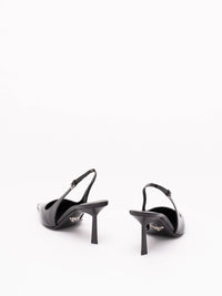 Prada Women Brushed Leather Slingback Pumps