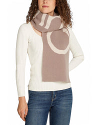 Calvin Klein Printed Wool Cashmere Blend Scarf Women Beige Scarves & Shawls