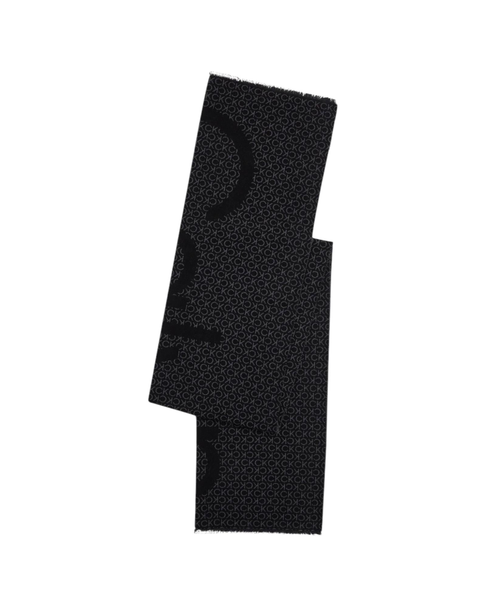 Calvin Klein Plain Pattern Wool Blend Scarf Women Black Scarves & Shawls