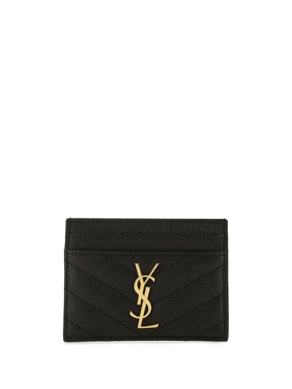 SAINT LAURENT PARIS Cassandre Matelassé Card Case In Grain De Poudre Leather Women