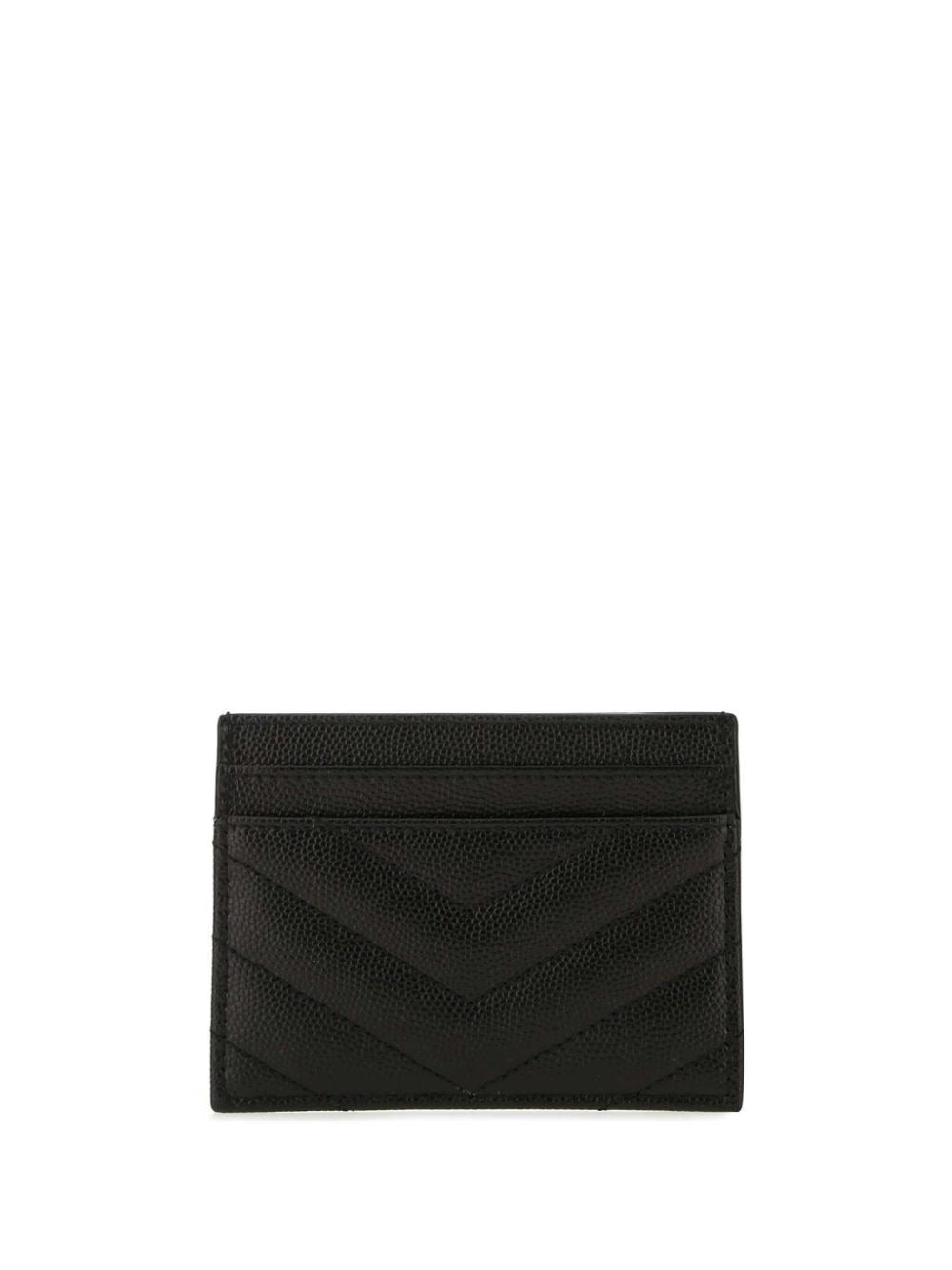 Saint Laurent Women Cassandre Matelassé Card Case In Grain De Poudre Leather