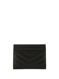 SAINT LAURENT PARIS Cassandre Matelassé Card Case In Grain De Poudre Leather Women