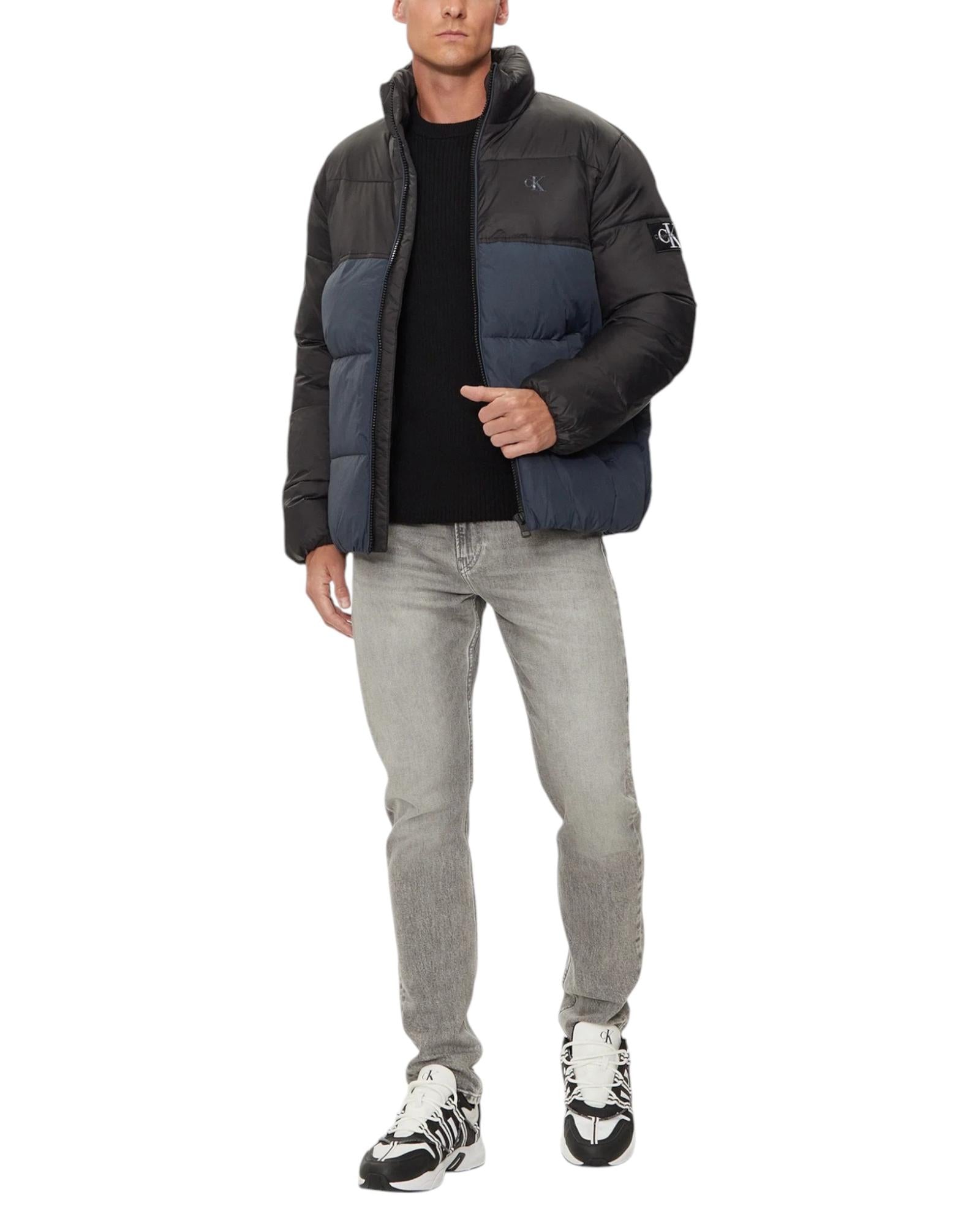 Calvin Klein Jeans Colorblocked Puffer Jacket Men Black