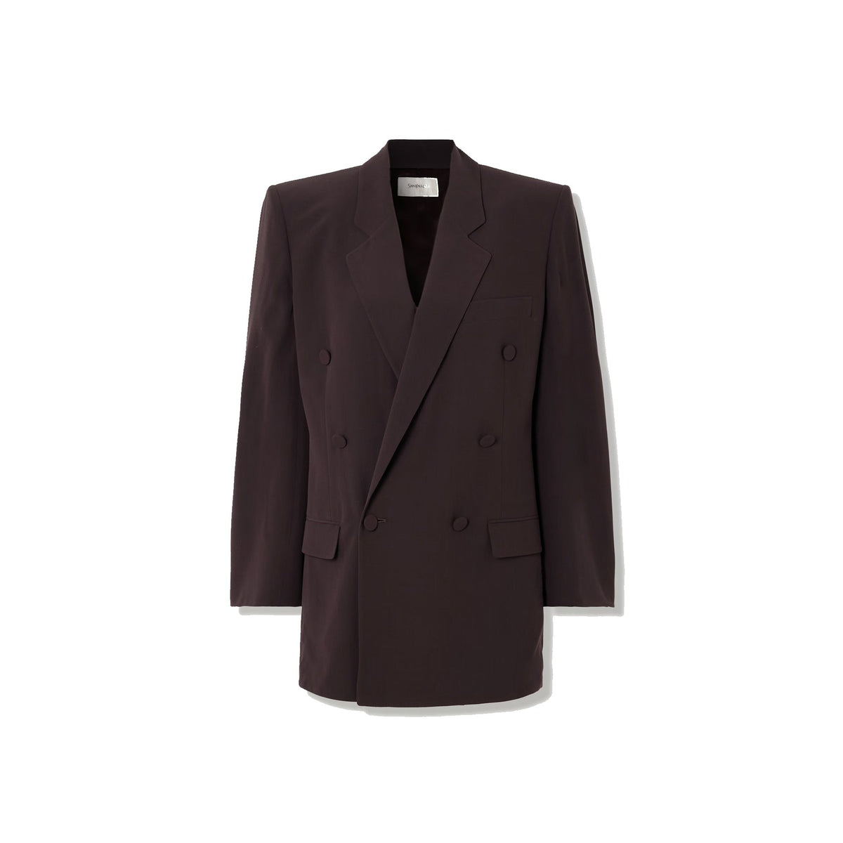 Saint Laurent Double-Breasted Silk-Crepe Blazer Men