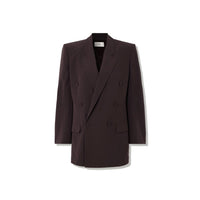Saint Laurent Double-Breasted Silk-Crepe Blazer Men