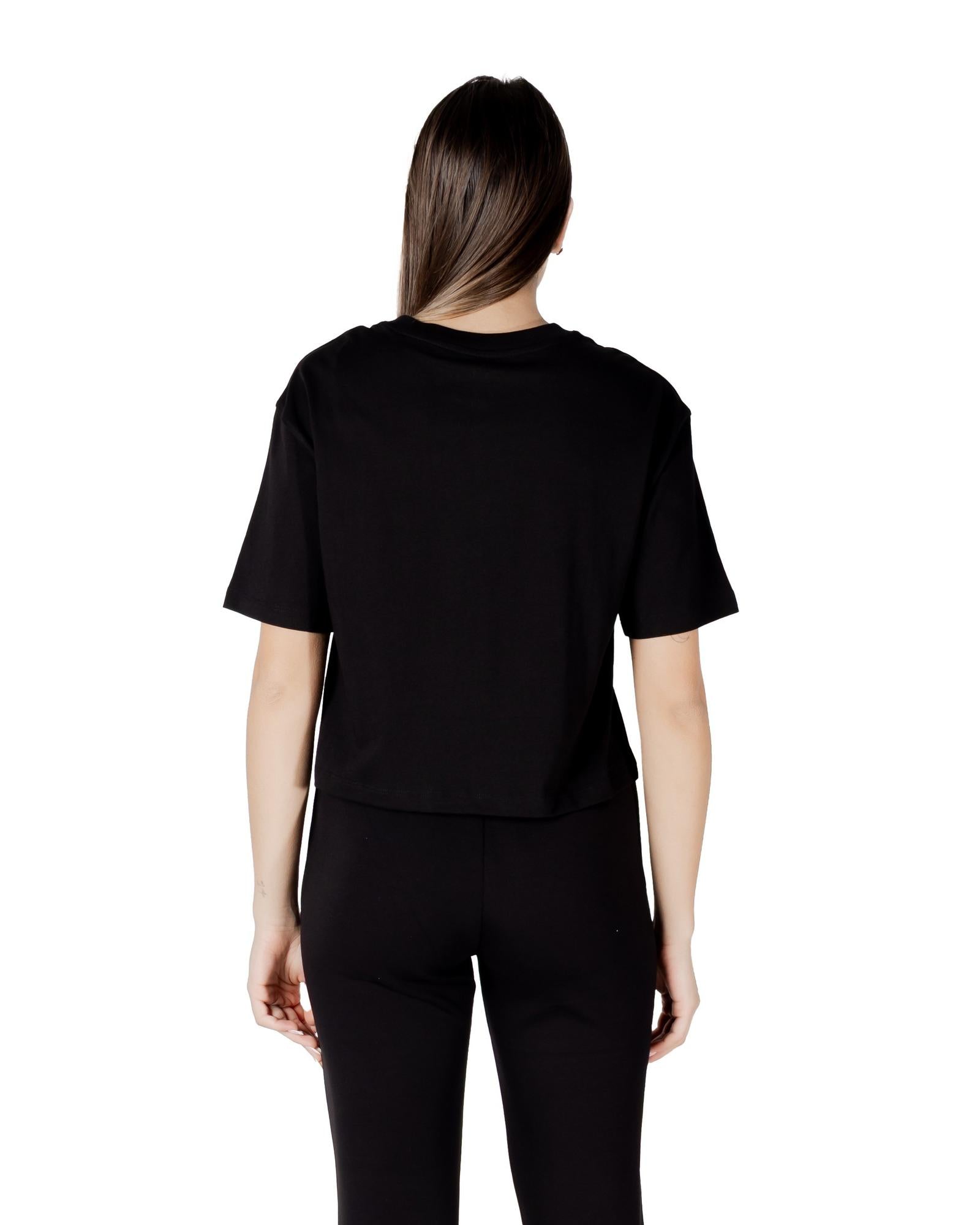 Armani Exchange Relaxed Fit Short Sleeve Top Women Black Shirts