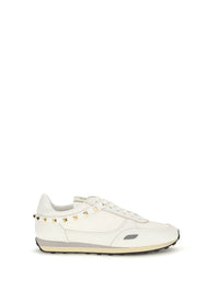 Valentino Garavani Men Stud Up Sneakers In Leather And Nylon