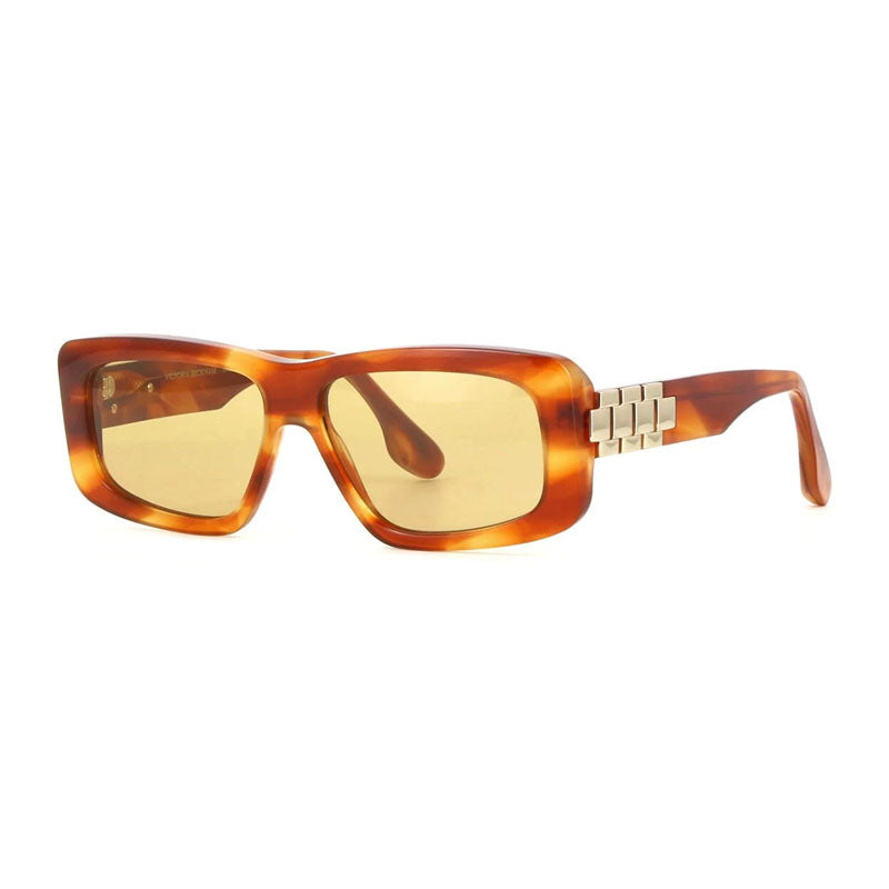 Victoria Beckham Sunglasses Square Full Rim, Black Frame and Dark Grey Lens VB669S001