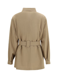 Max Mara Women Wool Jacket-Shirt With Belt