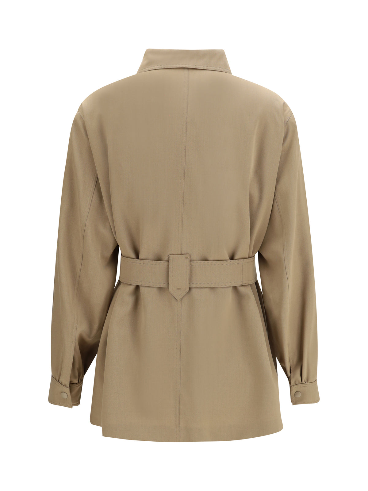 Max Mara Women Wool Jacket-Shirt With Belt