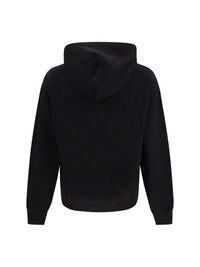 Dolce & Gabbana Men Cotton Hooded Sweatshirt With Dg Plaque