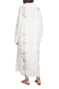 Valentino Garavani Valentino Women's White Embroidered Cotton Midi Dress Bianco 2B3Va2U07Sv_0Bo
