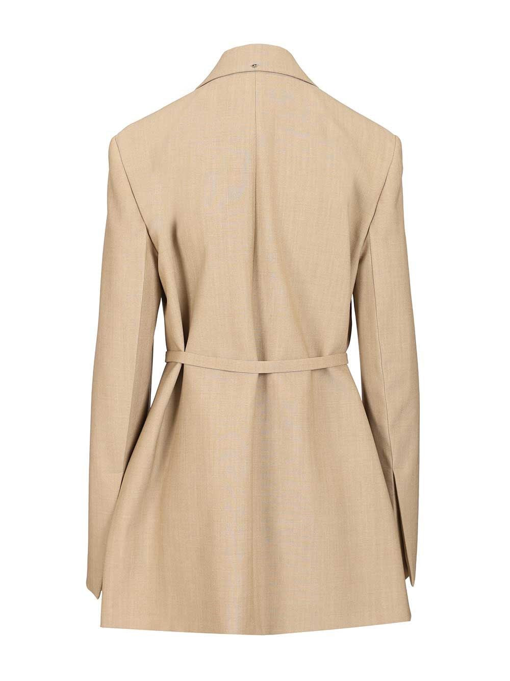 Sportmax Women Long Double-Breasted Wool Blazer