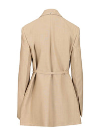 Sportmax Women Long Double-Breasted Wool Blazer