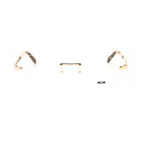 MCM MCM Eyeglasses Rectangle Rimless, Pale Gold Frame and Clear Demo Lenses Lens MW5018-H032