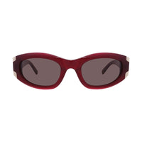 MCM Sunglasses Oval Full Rim, Bordeaux Frame and Brown Lens MW000669A