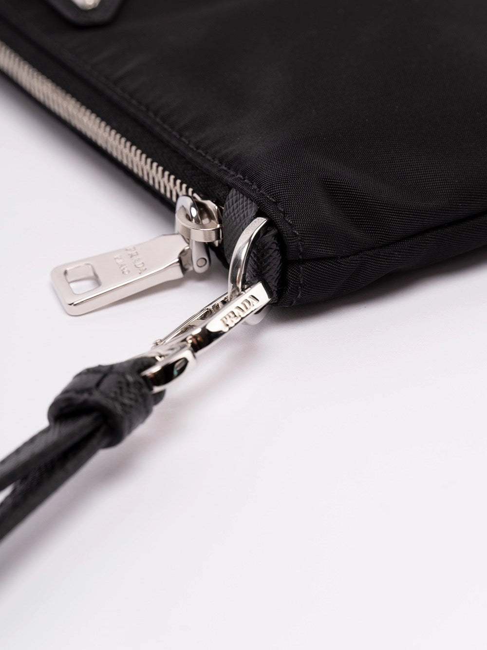 Prada Men Re-Nylon And Saffiano Leather Pouch
