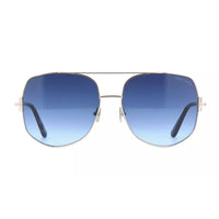 Tom Ford Aviator Full Rim, with a Shiny Palladium frame and Gradient Blue lens.