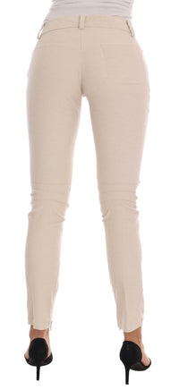 Ermanno Scervino Beige Slim Jeans Corduroy Skinny Women's Pants