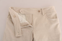 Ermanno Scervino Beige Slim Jeans Corduroy Skinny Women's Pants