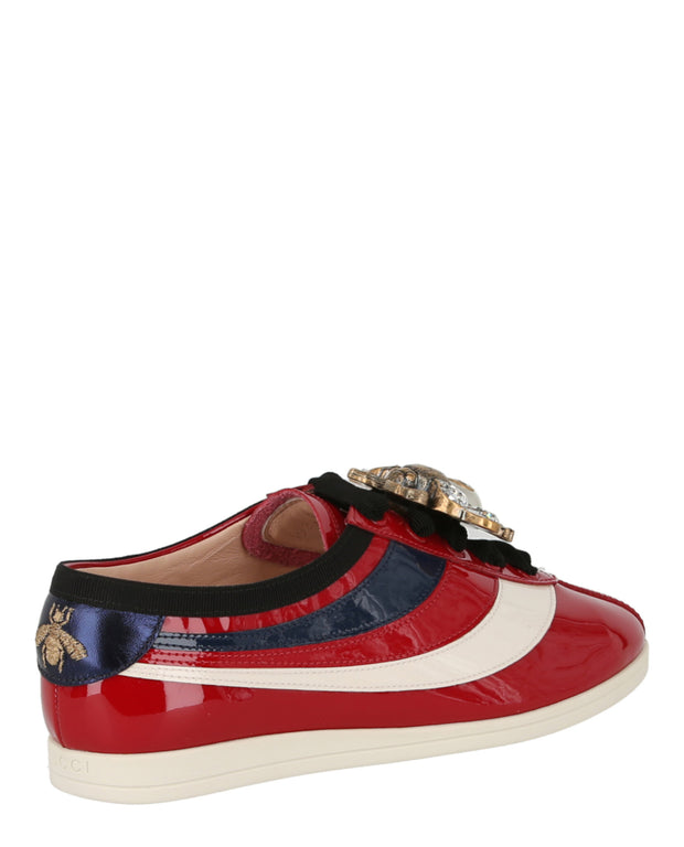Gucci Womens Falacer Patent Leather Sneakers