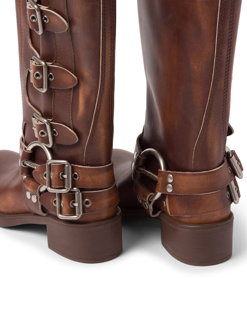 Miu Miu Women Leather Boots