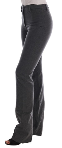 Ermanno Scervino Gray Wool Stretch Slim Women's Pants