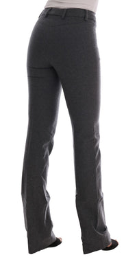 Ermanno Scervino Gray Wool Stretch Slim Women's Pants