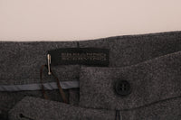 Ermanno Scervino Gray Wool Stretch Slim Women's Pants