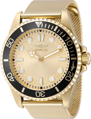Invicta Men's Pro Diver Gold Dial Watch - 49690