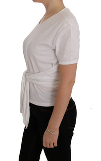 Dolce & Gabbana White Cotton Silk Women's T-Shirt