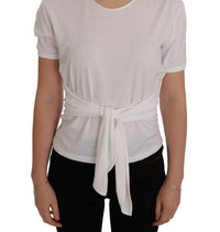 Dolce & Gabbana White Cotton Silk Women's T-Shirt