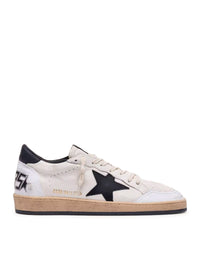 Golden Goose Deluxe Brand Golden Goose Deluxe Brand Men Ball-Star Sneakers In White Nappa With Black Star