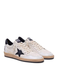 Golden Goose Deluxe Brand Golden Goose Deluxe Brand Men Ball-Star Sneakers In White Nappa With Black Star