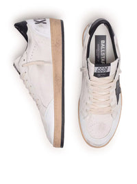 Golden Goose Deluxe Brand Golden Goose Deluxe Brand Men Ball-Star Sneakers In White Nappa With Black Star