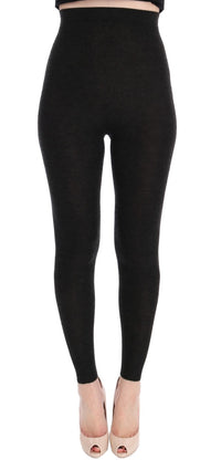 Dolce & Gabbana Gray Cashmere Stretch Women's Tights