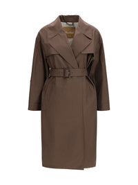 Max Mara The Cube Women Double-Breasted Cotton-Blend Trench Coat