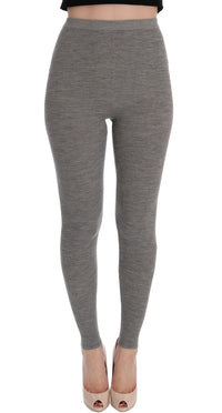 Dolce & Gabbana Gray Cashmere Stretch Women's Tights